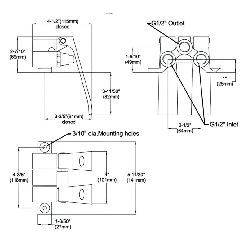 Leg/Knee Operated Double Tap