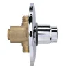 Chrome Push Valve With Wall Plate - FR8500