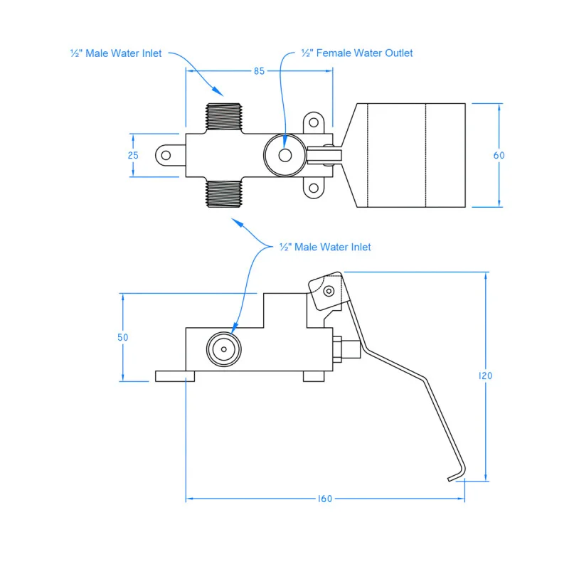 Leg Operated Push Valve