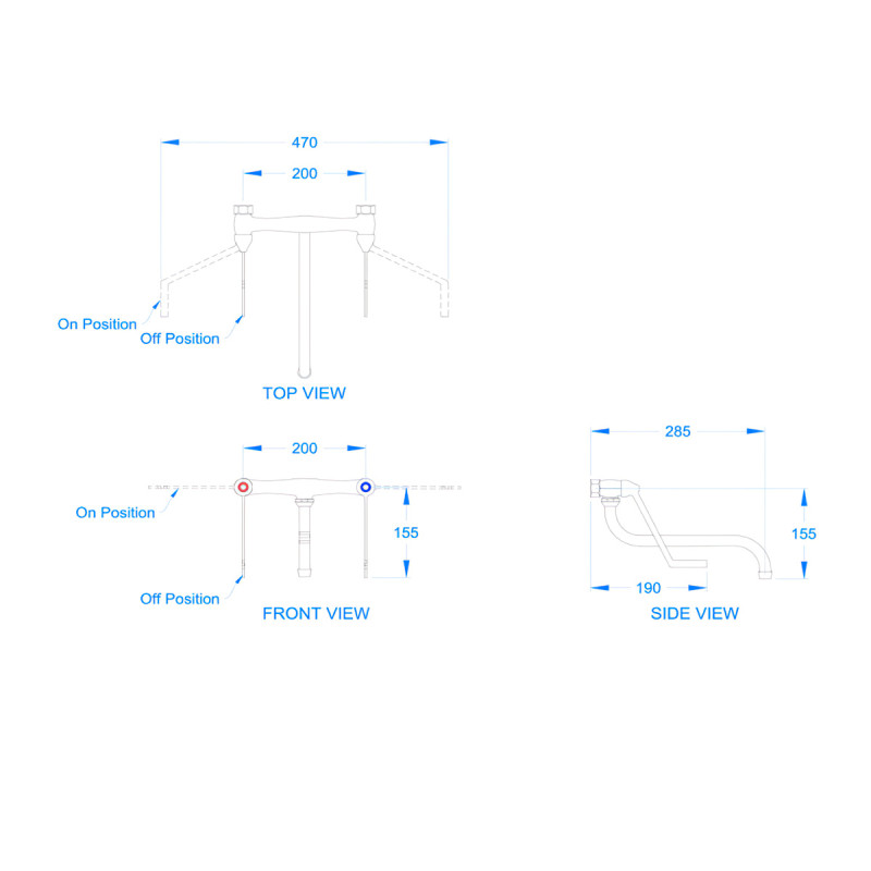 Wall Tap With Long Levers