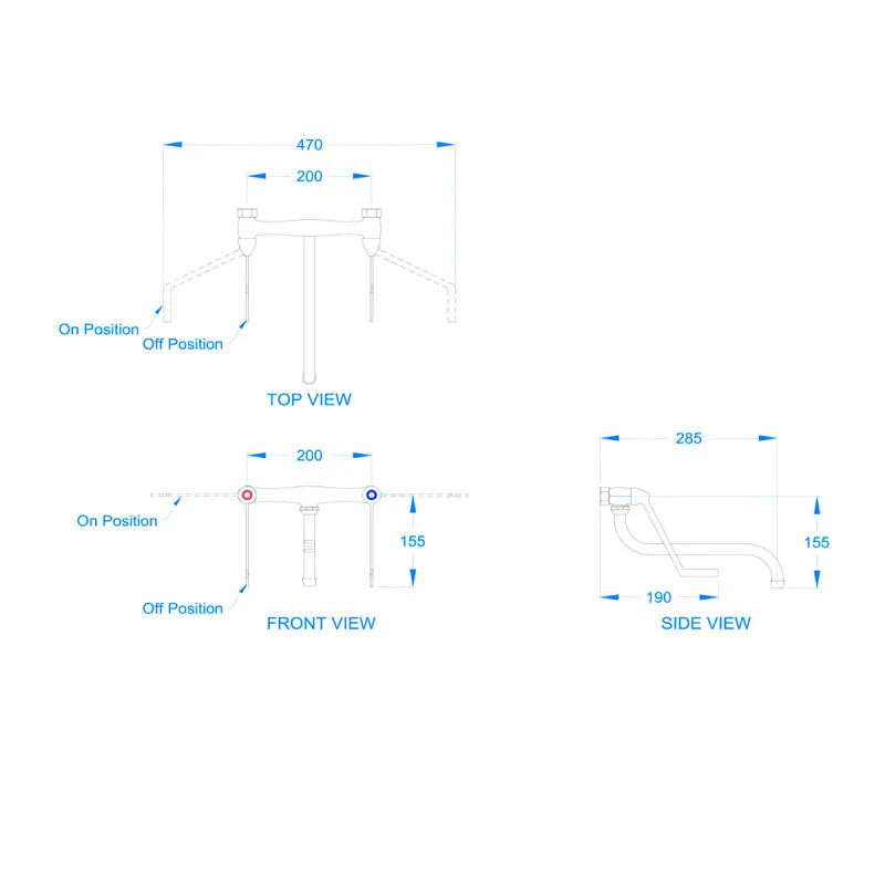 Wall Tap With Long Levers