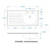 Inset Sink Top 1028 x 500mm