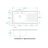 Inset Hospital Sink Top 1028 x 500mm - Large Bowl