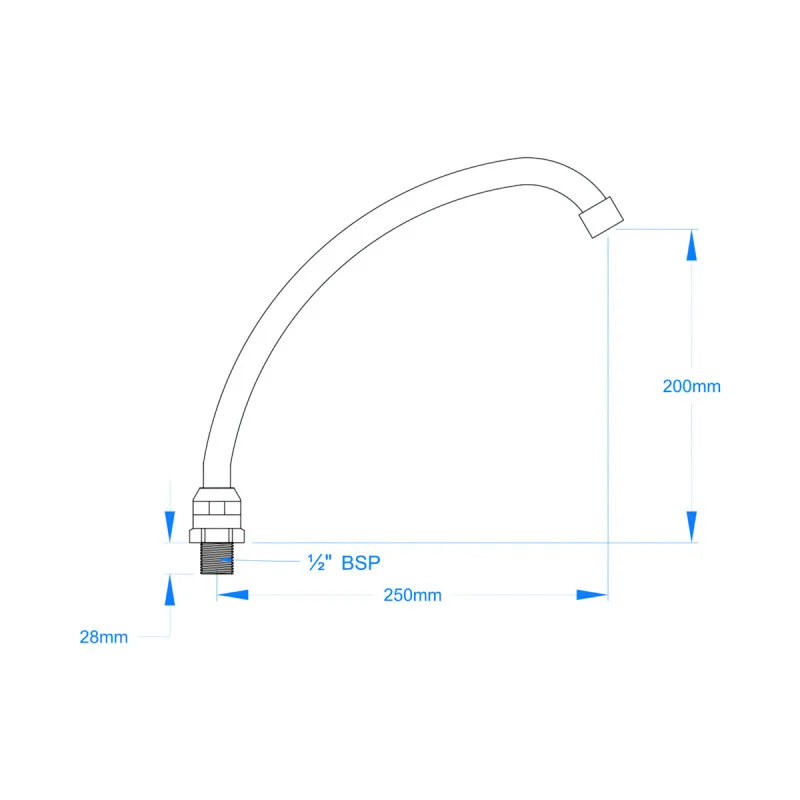 Single Swivel Spout (250mm)