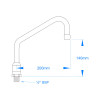 Stainless Steel Swivel Spout (200mm)