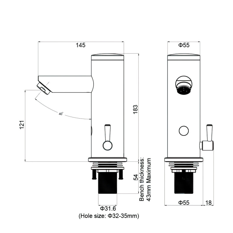 Stainless Steel Sensor Mixer Tap