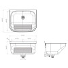 Stainless Steel Utility Sink - 550mm