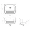 Stainless Steel Utility Sink - 550mm