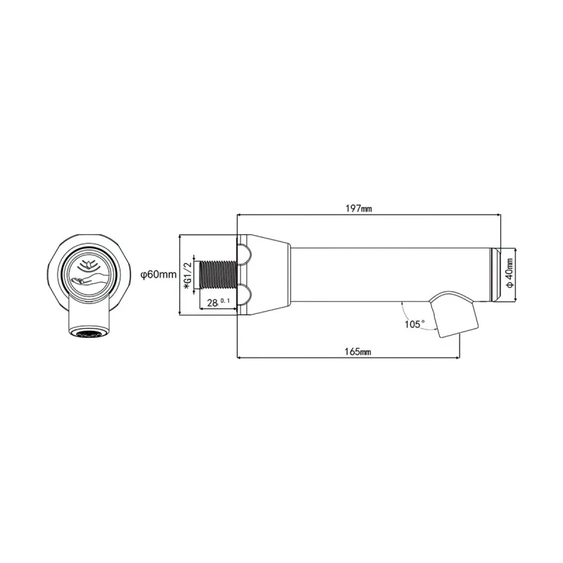 Wall Sensor Tap - Stainless Steel