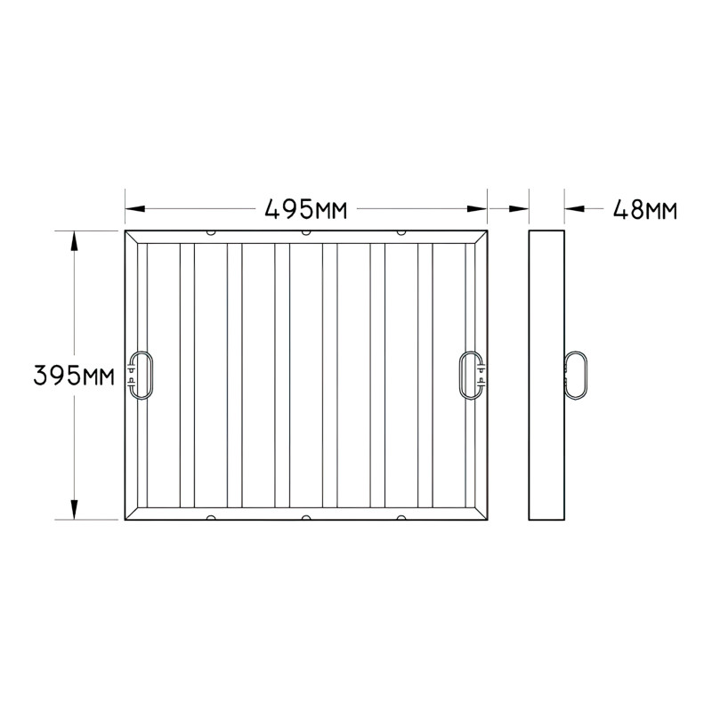 Baffle Filter - 495 x 395mm 
