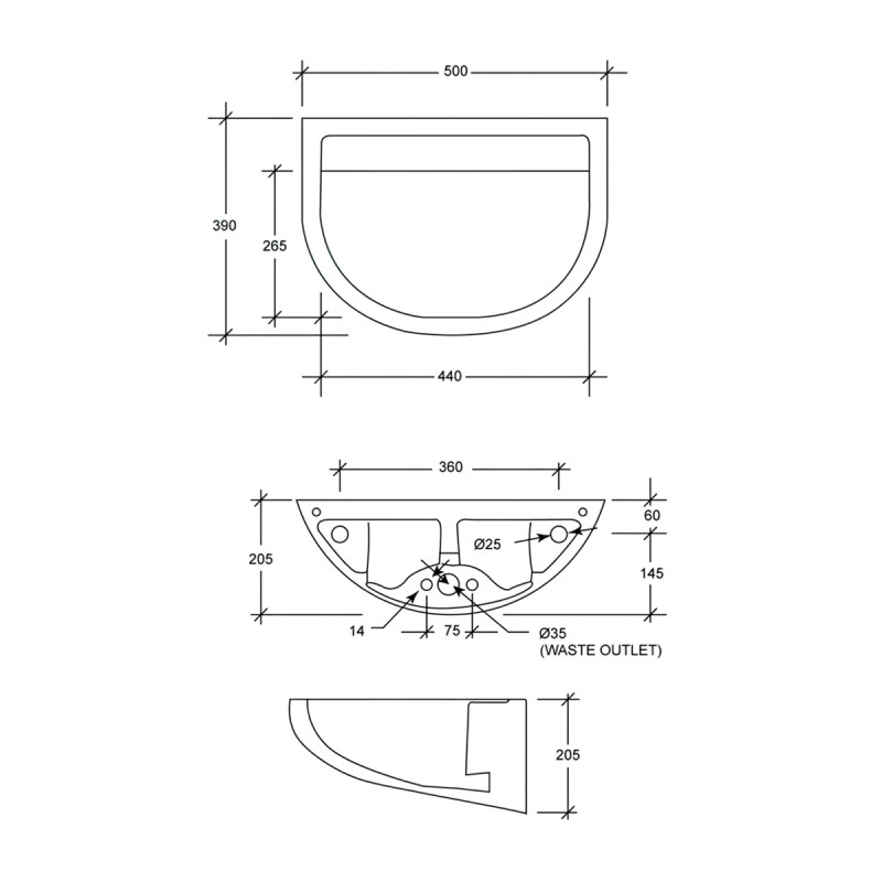 HTM64 Healthcare Sink