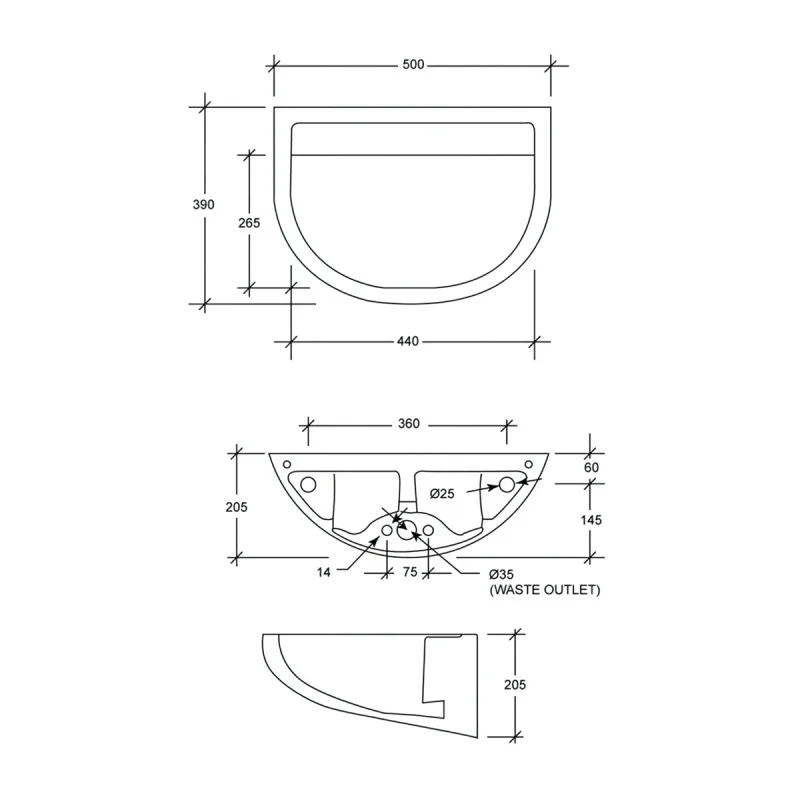 HTM64 Healthcare Sink