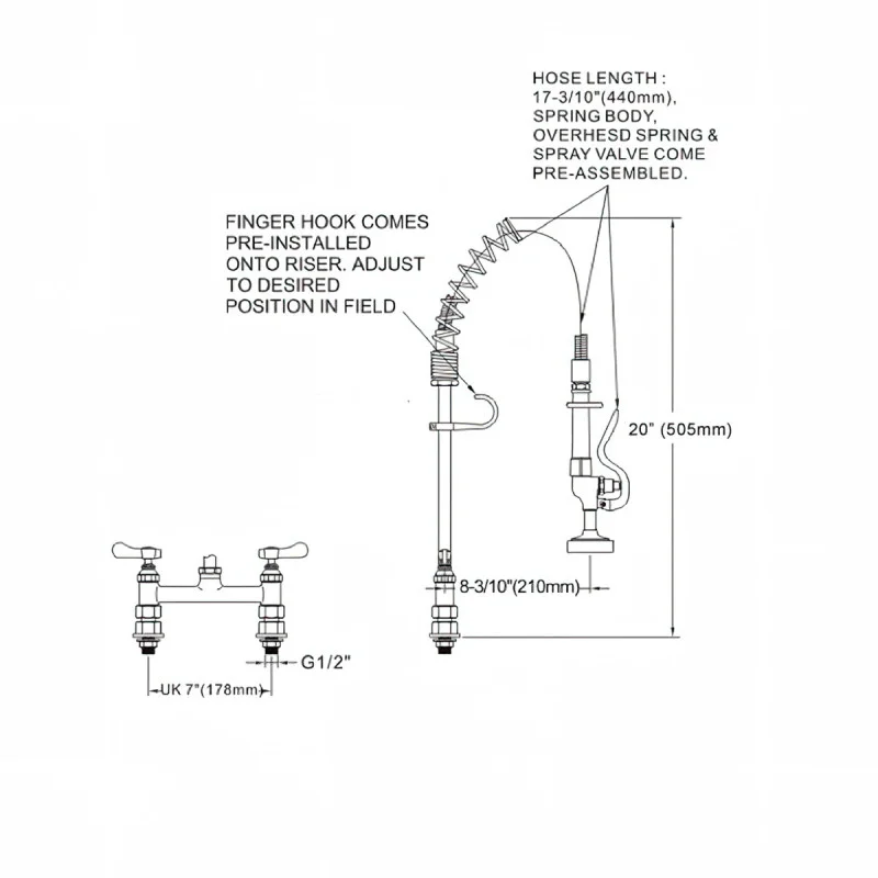 Compact Pre Rinse with Add On Tap