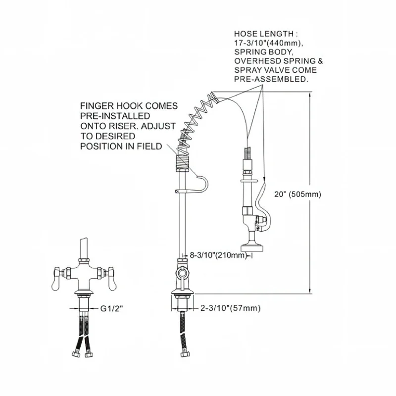 Compact Pre Rinse - Mono Pedestal
