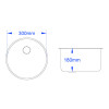 Cylindrical Inset Stainless Steel Hand Basin (⌀300mm)