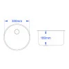 Cylindrical Inset Stainless Steel Hand Basin (⌀300mm)