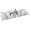 Double Drain Inset Sink Top 1364 x 500mm