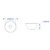 Domed Inset Stainless Steel Hand Basin (⌀200mm)