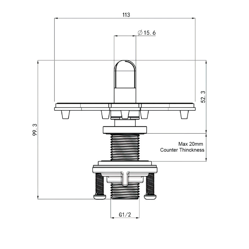 Glass Rinser Fountain With Rotating Spray