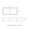 HTM64 Double Bowl Medical Sink