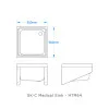 HTM64 Single Bowl Medical Sink (Compact)