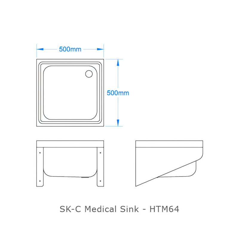 HTM64 Single Bowl Medical Sink (Compact)