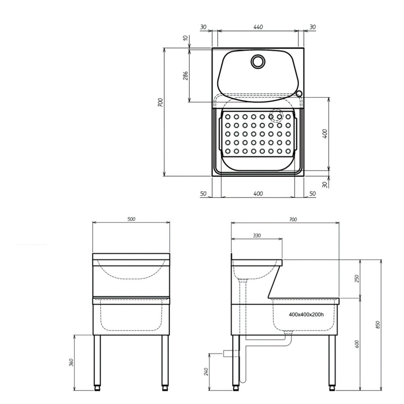 Janitorial Sink - 700mm Depth