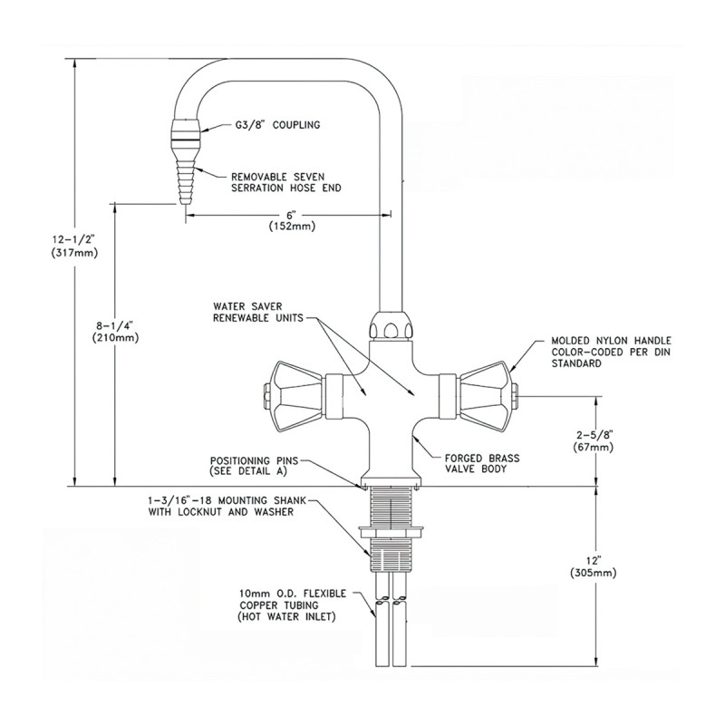 Lab Mixer Tap - Mono