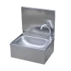 Large Leg Op Stainless Steel Hand Basin with Backsplash