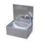 Large Leg Op Stainless Steel Hand Basin with Backsplash
