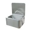 Stainless Steel Leg Operated Hand Basin with integrated Backsplash