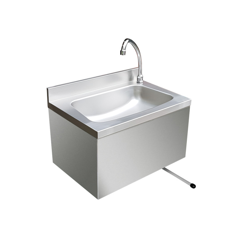 Large Stainless Steel Hand Basin with shroud & wall rod
