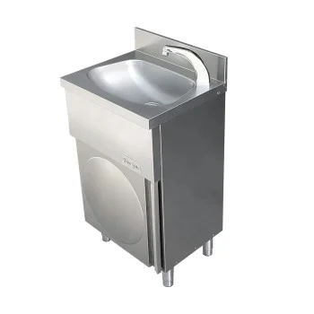 Floor Standing Sensor Operated Stainless Steel Hand Basin