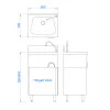 Floor Standing Leg Operated Stainless Steel Hand Basin With Water Heater