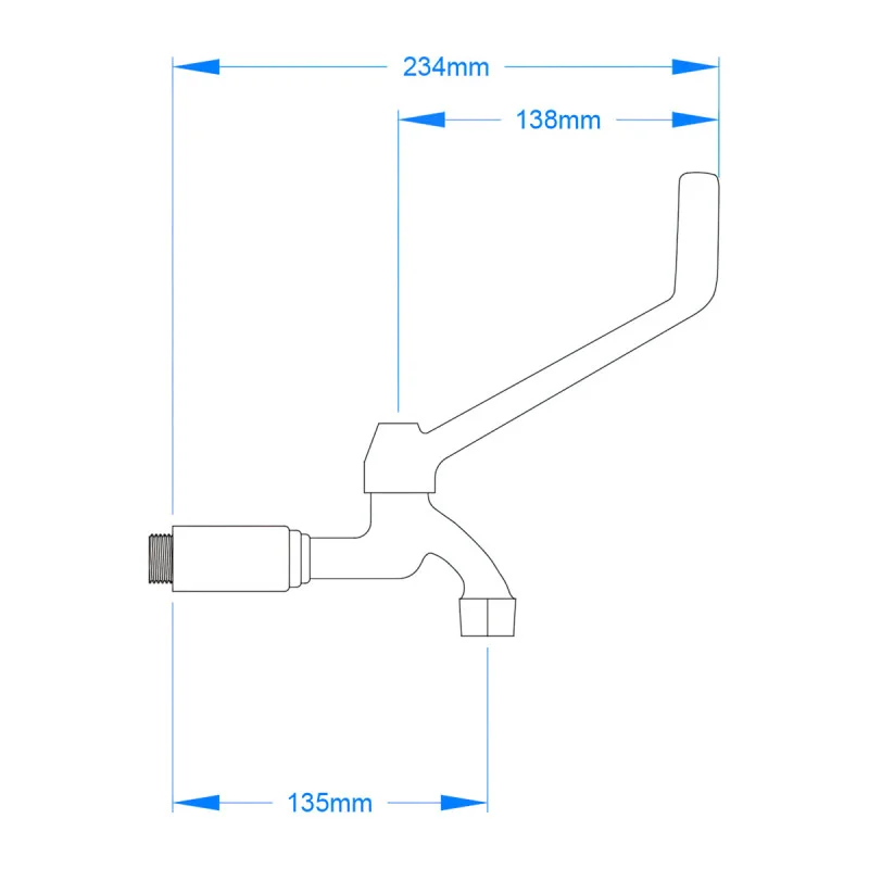 Long Lever Wall Taps
