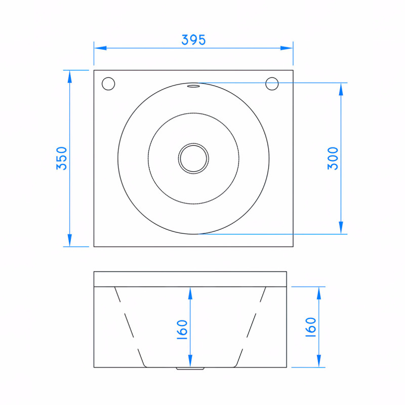 12" Stainless Steel Wash Hand Basin (large)