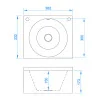 12" Wash Hand Basin - Leg Operated