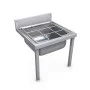 Cleaners Sink with hinged bucket rest