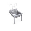 Cleaners Sink with hinged bucket rest