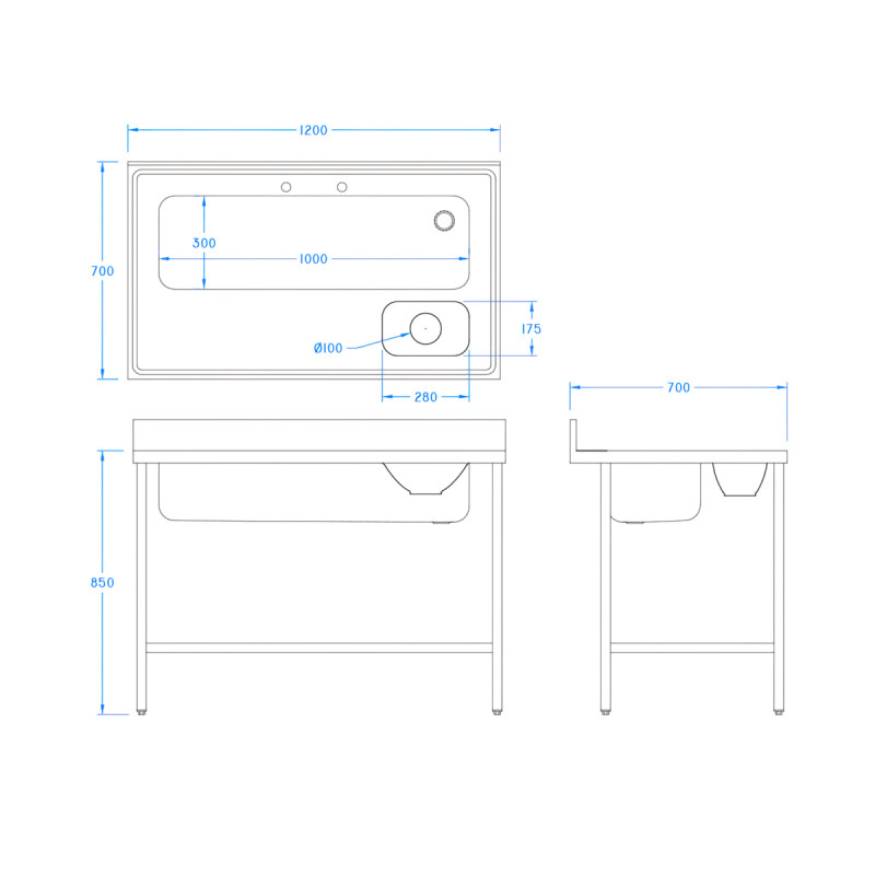 Fish Processing Sink