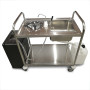 Portable Hand Wash Trolley - Double Bowl
