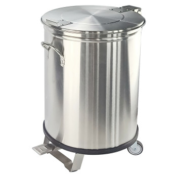 Stainless Steel 100ltr Pedal Bin