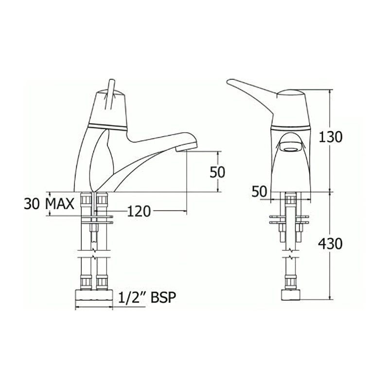 TMV Thermostatic Basin Mixer Tap