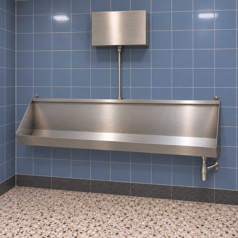 Stainless Steel Wall Mounted Trough Urinal 2100mm