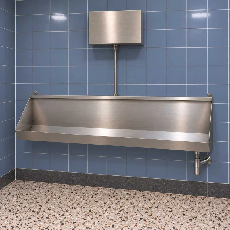Stainless Steel Wall Mounted Trough Urinal 1800mm