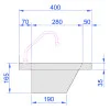 1200mm Wash Trough, Leg Pedal Operated