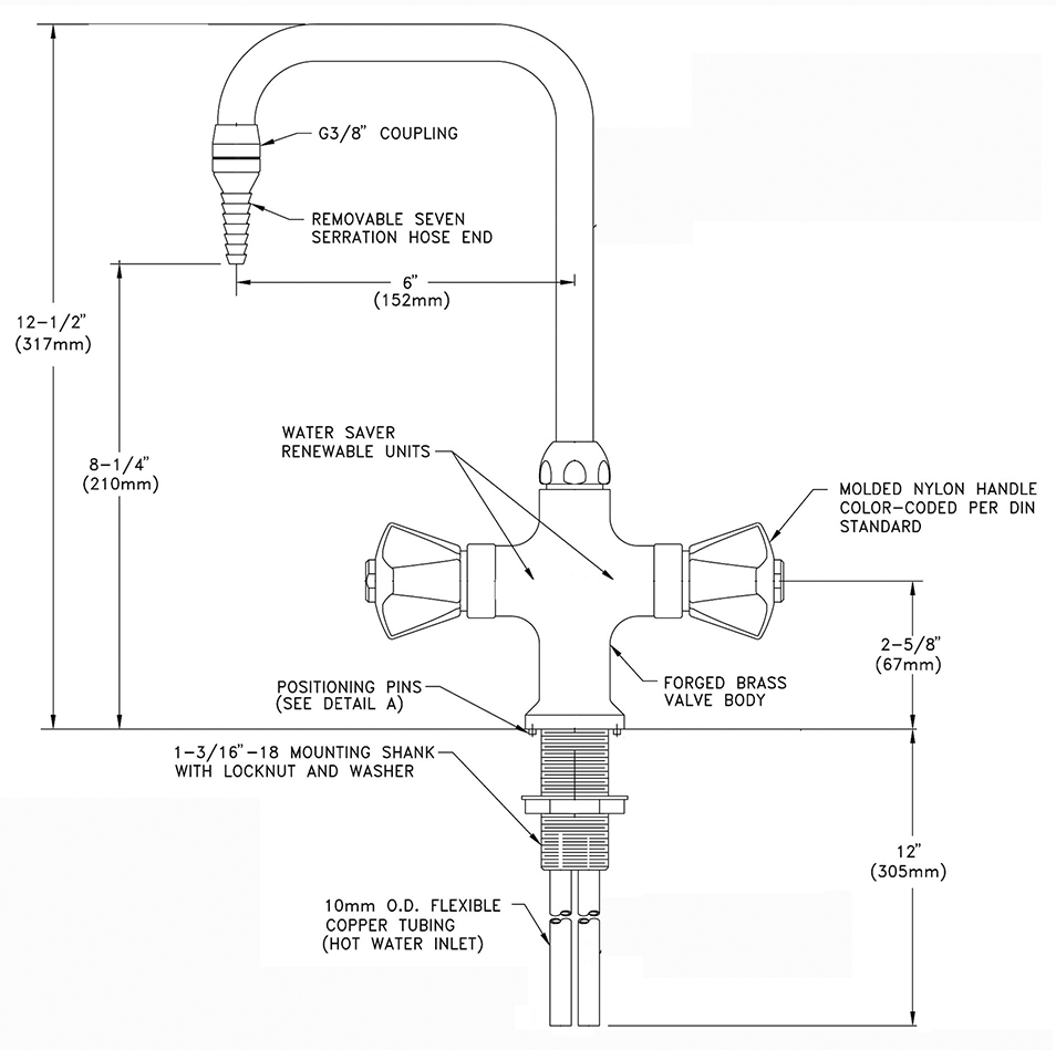 Lab Mixer Tap - Mono